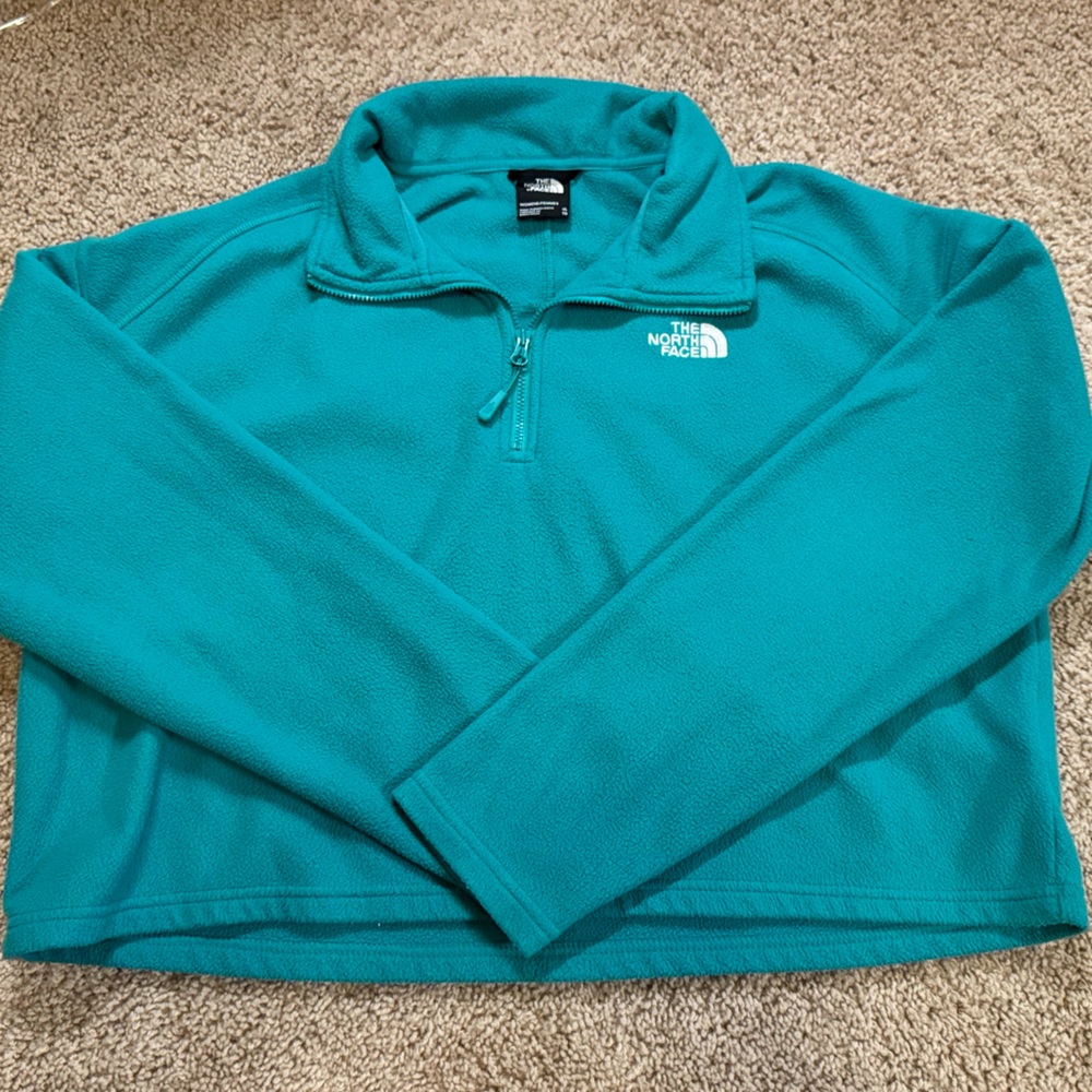 The North Face Teal Pullover Crop